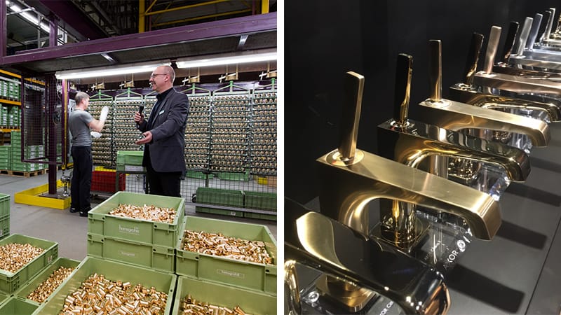 Hansgrohe Factory Tour - Transforming brass ingots to chrome taps