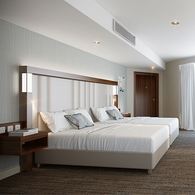 A Marriott Hotel bedroom
