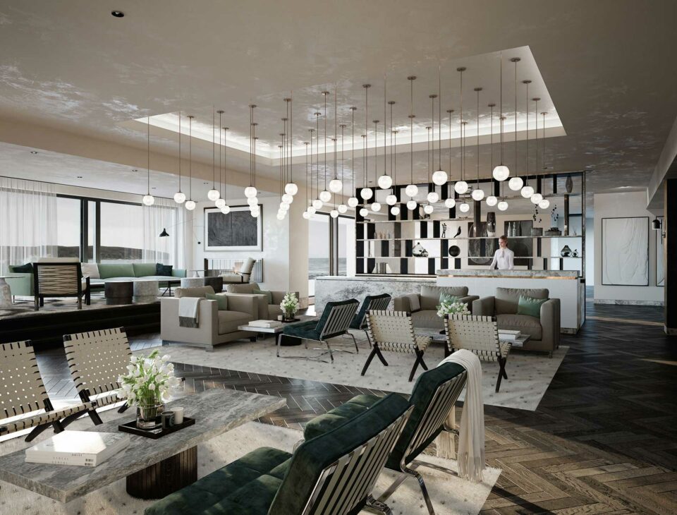 A luxury hotel lobby design by Occa Design