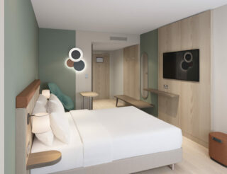 Fairfield by Marriot Bedroom designed by OCCA