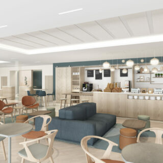 Fairfield by Marriott Social Kitchen designed by OCCA Design